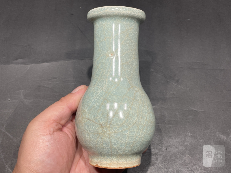 明 龙泉官粉青釉箸瓶（溪口窑） - 图3